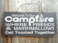 Get toasted together funny camping sign