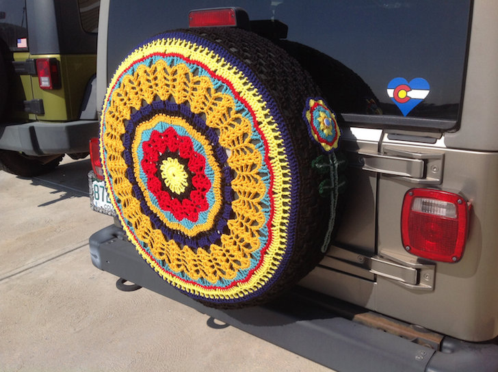 Crochet tire cover